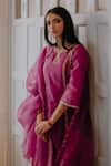 House Of Pink Purple Organza, Chanderi Kurta Set at Aza Fashions House Of Pink_Purple Organza, Chanderi Kurta Set _at_Aza_Fashions