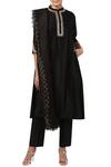 House Of Pink Black Organza, Chanderi Kurta Set Online at Aza Fashions House Of Pink_Black Organza, Chanderi Kurta Set _Online_at_Aza_Fashions