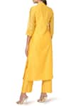 Shop House Of Pink Yellow Chanderi Kurta And Pant Set at Aza Fashions Shop_House Of Pink_Yellow Chanderi Kurta And Pant Set _at_Aza_Fashions