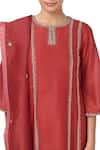 House Of Pink Red Organza, Chanderi Kurta Set at Aza Fashions House Of Pink_Red Organza, Chanderi Kurta Set _at_Aza_Fashions