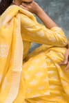 HOUSE OF PINK_Yellow Chanderi Kurta Set _at_Aza_Fashions