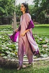 House Of Pink Purple Chanderi Kurta Set Online at Aza Fashions House Of Pink_Purple Chanderi Kurta Set _Online_at_Aza_Fashions
