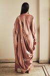 Shop_HOUSE OF PINK_Pink Pure Velvet Embroidery Round Kurta Set _at_Aza_Fashions