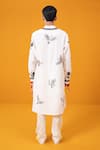 Shop_Wabi Sabi By Anshum-Ritesh_Ivory Chanderi Embroidery House Sparrows Kurta Set _at_Aza_Fashions