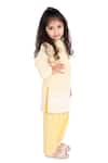 Neha Gursahani_Yellow Kurta Cotton Lucknowi Embroidered Set _Online_at_Aza_Fashions