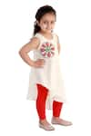 Neha Gursahani_White Tunic Silk Voile Inner Cotton Embroidered _Online_at_Aza_Fashions