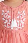 Shop_Neha Gursahani_Peach Silk Voile Embroidered Tunic _Online_at_Aza_Fashions