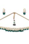 HRISHA_Gold Plated Kundan Polki And Onyx Necklace Set _Online_at_Aza_Fashions