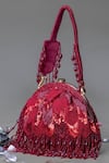 Buy_Eena_Red Embellished Sequin Clutch _at_Aza_Fashions