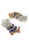 Heer-House Of Jewellery_Blue Pearls And Stones Sooryodaya Kaanphool Dangler Earrings_Online_at_Aza_Fashions
