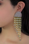 Heer-House Of Jewellery_Gold Plated Beads Waterfall Dangler Earrings_Online_at_Aza_Fashions