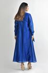 Shop_Suman Nathwani_Blue Pure Silk Chanderi Dress_at_Aza_Fashions
