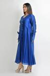 Buy_Suman Nathwani_Blue Pure Silk Chanderi Dress_Online_at_Aza_Fashions