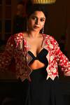 Buy_Suman Nathwani_Red Pure Chanderi Silk Jacket_Online_at_Aza_Fashions