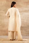 Shop Sana Barreja White Chanderi Silk Round Kurta Set at Aza Fashions Shop_Sana Barreja_White Chanderi Silk Round Kurta Set _at_Aza_Fashions