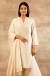 Sana Barreja White Chanderi Silk Round Kurta Set Online at Aza Fashions Sana Barreja_White Chanderi Silk Round Kurta Set _Online_at_Aza_Fashions