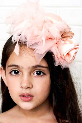 Shop_Pinkcow designs pvt ltd_Peach Net, Satin, Brocade Embroidery Cape Gown _Online_at_Aza_Fashions
