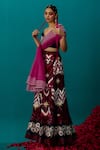 Latha Puttanna_Pink Silk Organza Embroidered Pearls Work Dupatta  _Online_at_Aza_Fashions