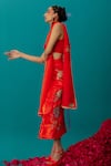 Buy_Latha Puttanna_Orange Organza Embroidered Tiger Silk Dupatta _Online_at_Aza_Fashions
