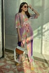 Buy_Payal Singhal_Multi Color Crepe Printed African Round Crop Top And Pant Set _at_Aza_Fashions