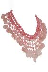 Anayah Jewellery_Pink Semi-precious Stone Layered Ombre Necklace_Online_at_Aza_Fashions