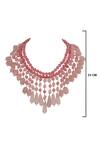Buy_Anayah Jewellery_Pink Semi-precious Stone Layered Ombre Necklace_Online_at_Aza_Fashions