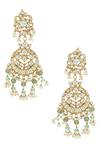 Buy_Auraa Trends_Gold Plated Pearls, Crystals, Diamonds Kundan Embellished Necklace Set _Online_at_Aza_Fashions