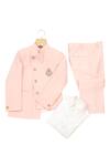 Buy_Partykles_Pink Jodhpuri Jacket Set For Boys_at_Aza_Fashions