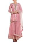 Buy_Neha Khullar_Pink Rose Embroidered Kurta Set _at_Aza_Fashions