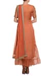 Shop_Neha Khullar_Peach Gota Patti Kurta Set _at_Aza_Fashions