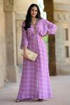 Buy_SOBARIKO_Purple Bamberg Crepe Printed Jumpsuit_Online_at_Aza_Fashions