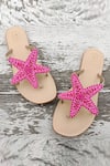 Buy_Sandalwali_Pink Beads Embroidered Starfish Sandals _at_Aza_Fashions