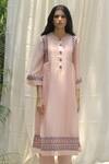 Buy Shivani Bhargava Pink Chanderi Round Kurta at Aza Fashions Buy_Shivani Bhargava_Pink Chanderi Round Kurta _at_Aza_Fashions