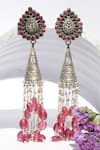 Buy_Sangeeta Boochra_Silver Plated Handcrafted Tassel Long Jhumkas _at_Aza_Fashions