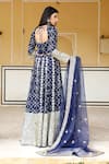 Shop_Gulabo Jaipur_Blue Georgette Embroidery U Neck Lehenga Set _at_Aza_Fashions