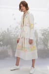 Arcvsh by Pallavi Singh_White Linen Notched Lapel Jacket Skirt Set _Online_at_Aza_Fashions