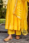 Buy_Gulabo Jaipur_Yellow Gota Embroidered Anarkali Set_Online_at_Aza_Fashions