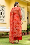 Shop_Gulabo Jaipur_Red Georgette Round Bandhani Print Kurta Set _at_Aza_Fashions