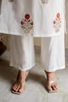 Buy_Gulabo Jaipur_White Kurta Cotton Linen Pant Chikan Cotton Dupatta Floral Print Set_Online_at_Aza_Fashions