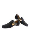 Buy_Artimen_Black Embroidered Velvet Loafers_at_Aza_Fashions
