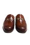 Shop_Artimen_Brown Plain Leather Mules _at_Aza_Fashions