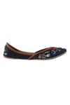 Buy Imlee Jaipur Blue Embroidered Rose Juttis Online at Aza Fashions Buy_Imlee Jaipur_Blue Embroidered Rose Juttis _Online_at_Aza_Fashions