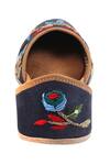 Imlee Jaipur Blue Embroidered Rose Juttis at Aza Fashions Imlee Jaipur_Blue Embroidered Rose Juttis _at_Aza_Fashions