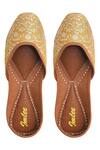 Buy Imlee Jaipur Yellow Silk Embroidered Juttis at Aza Fashions Buy_Imlee Jaipur_Yellow Silk Embroidered Juttis _at_Aza_Fashions