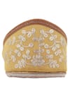 Imlee Jaipur Yellow Silk Embroidered Juttis at Aza Fashions Imlee Jaipur_Yellow Silk Embroidered Juttis _at_Aza_Fashions
