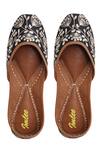 Buy Imlee Jaipur Black Embroidered Silk Juttis at Aza Fashions Buy_Imlee Jaipur_Black Embroidered Silk Juttis _at_Aza_Fashions
