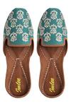 Buy Imlee Jaipur Blue Embroidered Juttis at Aza Fashions Buy_Imlee Jaipur_Blue Embroidered Juttis _at_Aza_Fashions