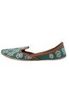 Imlee Jaipur Blue Embroidered Juttis Online at Aza Fashions Imlee Jaipur_Blue Embroidered Juttis _Online_at_Aza_Fashions