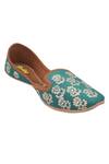 Buy Imlee Jaipur Blue Embroidered Juttis Online at Aza Fashions Buy_Imlee Jaipur_Blue Embroidered Juttis _Online_at_Aza_Fashions