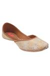 Imlee Jaipur_Gold Embroidered Juttis _Online_at_Aza_Fashions
